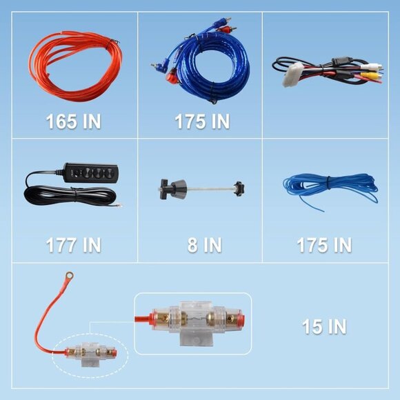 Junsun 800W 12" Car Subwoofer with Spare Tire Anti-Theft Design, Deep Bass, - Picture 9 of 9